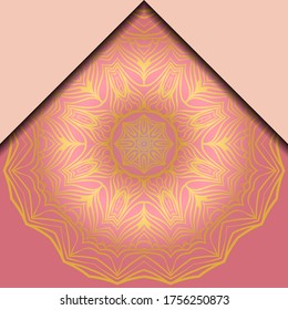 Luxury mandala background. Vector illustration. For book cover, wedding invitation, or other tempalte card. 