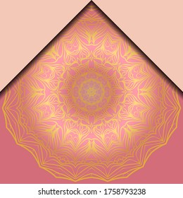 Lujoso entorno Mandala. Ilustración vectorial. Para la portada del libro, la invitación a la boda u otra tarjeta de viaje. 