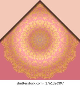 Luxury mandala background. Vector illustration. For book cover, wedding invitation, or other tempalte card. 