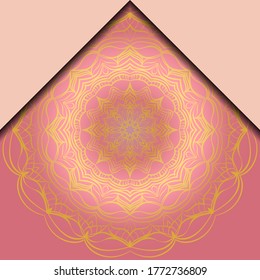 Luxury mandala background. Vector illustration. For book cover, wedding invitation, or other tempalte card. 