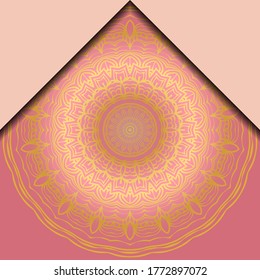 Luxury mandala background. Vector illustration. For book cover, wedding invitation, or other tempalte card. 