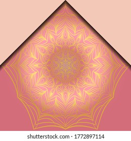 Luxury mandala background. Vector illustration. For book cover, wedding invitation, or other tempalte card. 