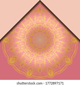 Lujoso entorno Mandala. Ilustración vectorial. Para la portada del libro, la invitación a la boda u otra tarjeta de viaje. 