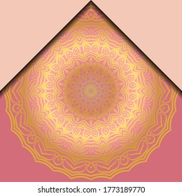 Lujoso entorno Mandala. Ilustración vectorial. Para la portada del libro, la invitación a la boda u otra tarjeta de viaje. 