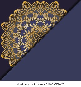 Luxury mandala background. Vector illustration. For book cover, wedding invitation, or other tempalte card. 