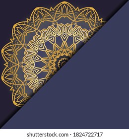 Luxury mandala background. Vector illustration. For book cover, wedding invitation, or other tempalte card. 