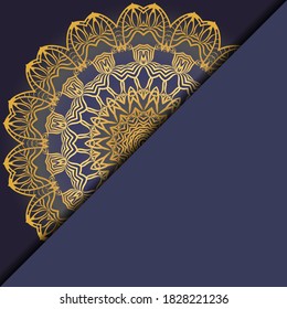Luxury mandala background. Vector illustration. For book cover, wedding invitation, or other tempalte card. 
