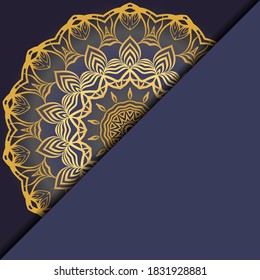 Luxury mandala background. Vector illustration. For book cover, wedding invitation, or other tempalte card. 