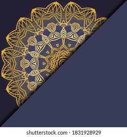Luxury mandala background. Vector illustration. For book cover, wedding invitation, or other tempalte card. 
