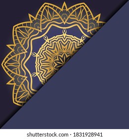 Lujoso entorno Mandala. Ilustración vectorial. Para la portada del libro, la invitación a la boda u otra tarjeta de viaje. 