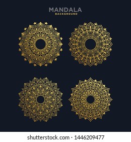 Luxury mandala background vector template.