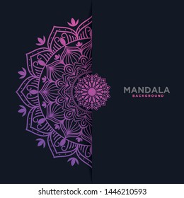Luxury mandala background vector template.
