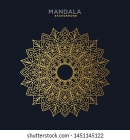 Luxury mandala background vector template.