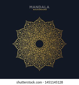 Luxury mandala background vector template.