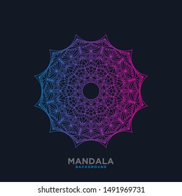 Luxury mandala background vector template.