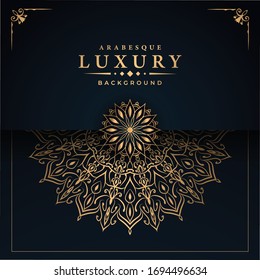 
Luxury mandala background for wedding invitation, book cover, flyer, menu, brochure or leaflet