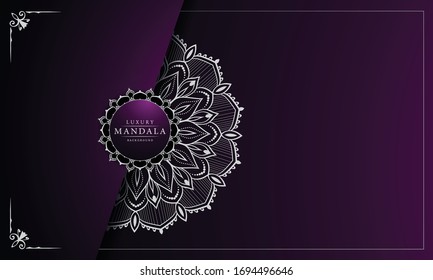 
Luxury-Mandala-Hintergrund für Hochzeitseinladung, Buchcover, Flyer, Menü, Broschüre oder Broschüre