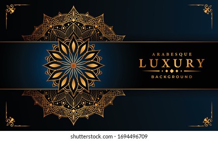 
Luxury mandala background for wedding invitation, book cover, flyer, menu, brochure or leaflet