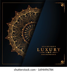 
Luxury mandala background for wedding invitation, book cover, flyer, menu, brochure or leaflet