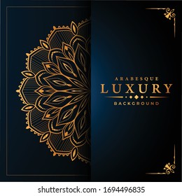 
Luxury mandala background for wedding invitation, book cover, flyer, menu, brochure or leaflet