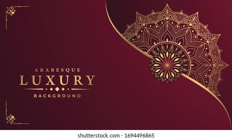 
Luxury mandala background for wedding invitation, book cover, flyer, menu, brochure or leaflet