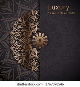 Luxury mandala background for wedding invitation, book cover. Patterns in Moroccan, Indian, Islamic, Chinese Post, Nepali or Arabic Style. Decor. Zentangle Mandala