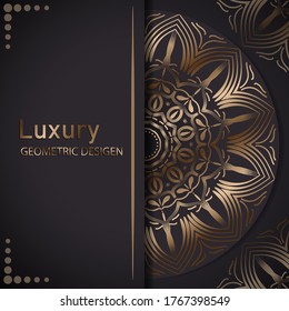 Luxury mandala background for wedding invitation, book cover. Patterns in Moroccan, Indian, Islamic, Chinese Post, Nepali or Arabic Style. Decor. Zentangle Mandala