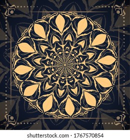 Luxury mandala background for wedding invitation, book cover. Patterns in Moroccan, Indian, Islamic, Chinese Post, Nepali or Arabic Style. Decor. Zentangle Mandala