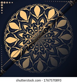 Luxury mandala background for wedding invitation, book cover. Patterns in Moroccan, Indian, Islamic, Chinese Post, Nepali or Arabic Style. Decor. Zentangle Mandala