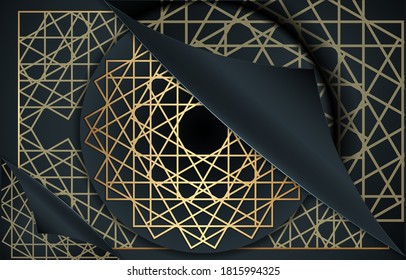 Luxus mandala Hintergrund für Hochzeitseinladung, Buchumschlag. Muster in marokkanischem, indischem, islamischem, chinesischem, nepalesischem oder arabischem Stil. Dekor