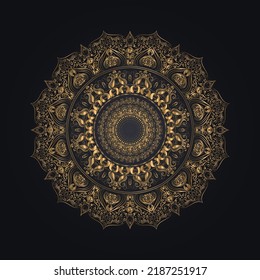 Vector de tarjeta de trascendencia Mandala de lujo 