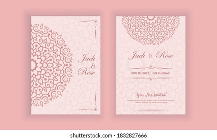 Luxury mandala basiert auf Hochzeitseinladung Design