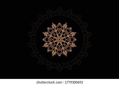 luxury mandala with black background