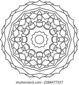 Luxury mandala with Black and White arabesque pattern Arabic flower Islamic for decoration ornament
