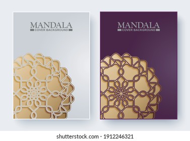 luxury mandala book cover in gold