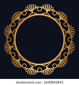 Luxury mandala circle design transparent background in islamic arabesque style pattern with floral for invitation