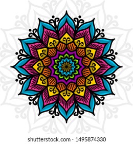 Luxury mandala. colorful. background vector