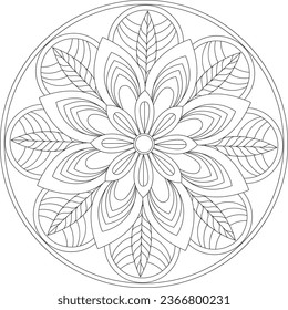 Fondo de la página de color de Mandala de lujo