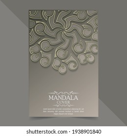 Luxury mandala cover in dark color