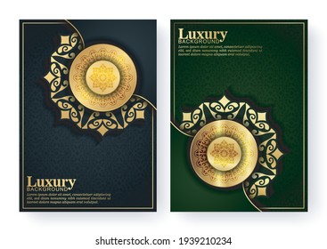 Luxury mandala cover in dark color