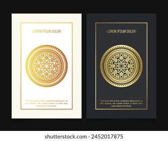 Luxury mandala cover in dark color