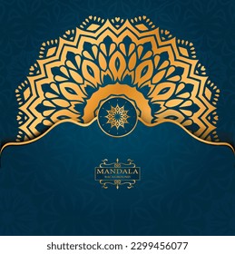 Fondo decorativo de elementos étnicos de Mandala de lujo