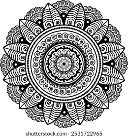 Vector de fondo simple del arte del diseño del mandala de lujo, se puede utilizar en el fondo