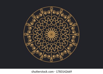 Luxury mandala design with background