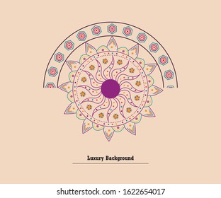 Luxury Mandala Design Background in Abstract Color
