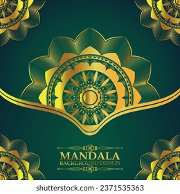 luxury mandala design background in gold color arabesque pattern Arabic Islamic east style. Ramadan Style Decorative mandala. Mandala for print, poster, cover, brochure, flyer, banner.