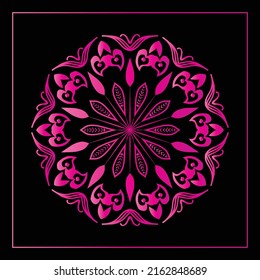 Luxury Mandala Design Background With Pink Gradient