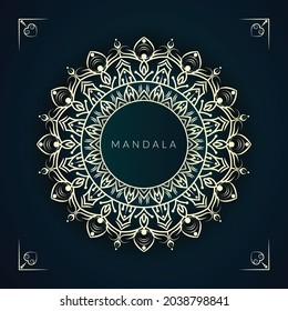 plantilla de fondo de diseño de mandala de lujo