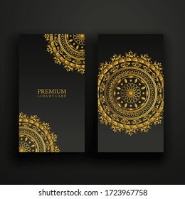 Luxury mandala design in gold color.  Can be used for textile, greeting card, coloring book, phone case print or etc. 