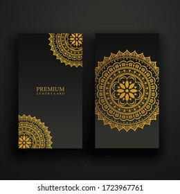 Luxury mandala design in gold color.  Can be used for textile, greeting card, coloring book, phone case print or etc. 